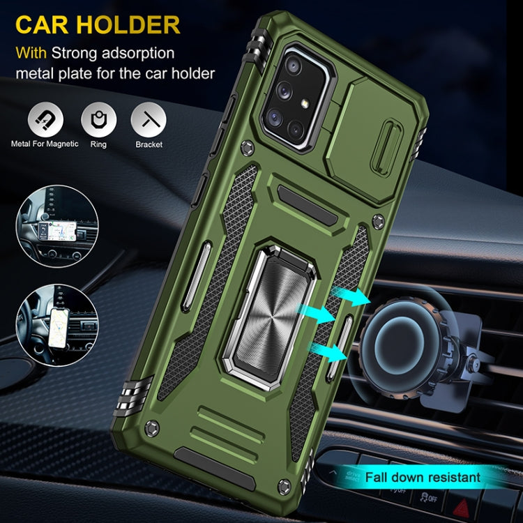 For Samsung Galaxy A71 5G Armor PC + TPU Camera Shield Phone Case