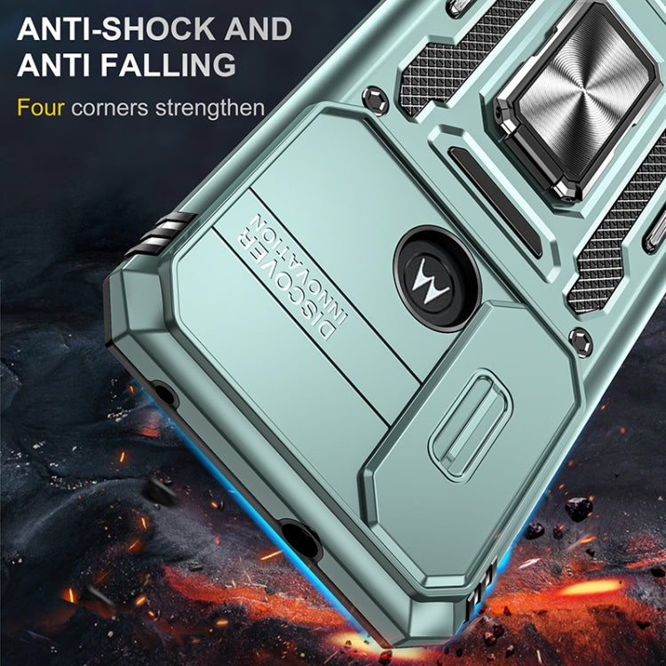 For Motorola Moto G Power 2022 Armor PC + TPU Camera Shield Phone Case
