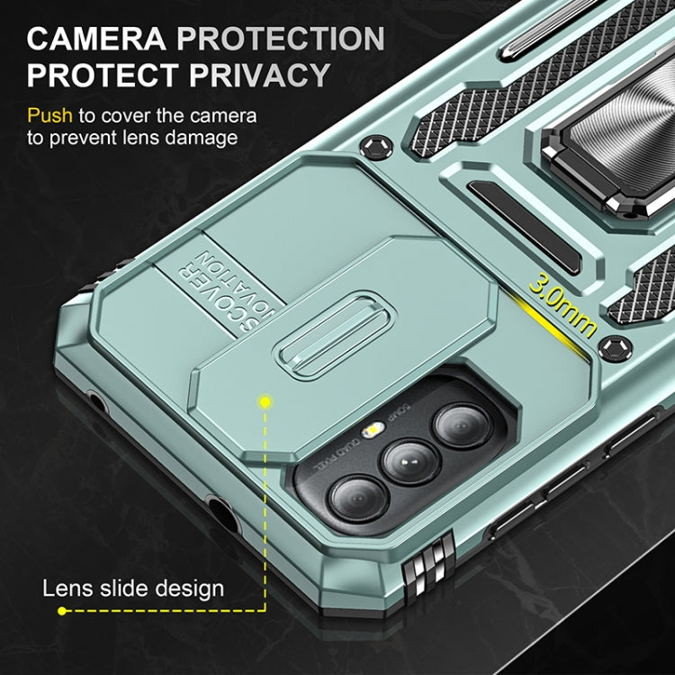 For Motorola Moto G Power 2022 Armor PC + TPU Camera Shield Phone Case