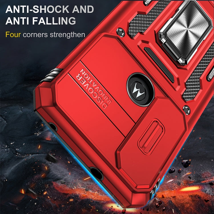 For Motorola Moto G Power 2022 Armor PC + TPU Camera Shield Phone Case