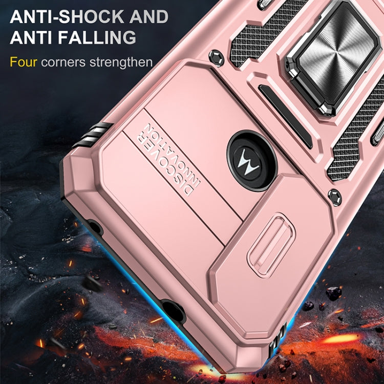 For Motorola Moto G Power 2022 Armor PC + TPU Camera Shield Phone Case