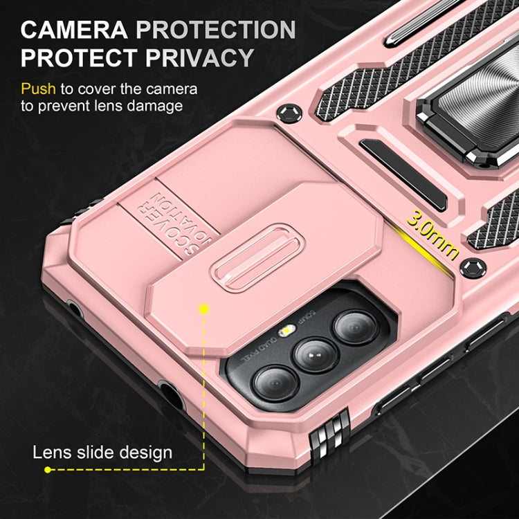 For Motorola Moto G Power 2022 Armor PC + TPU Camera Shield Phone Case