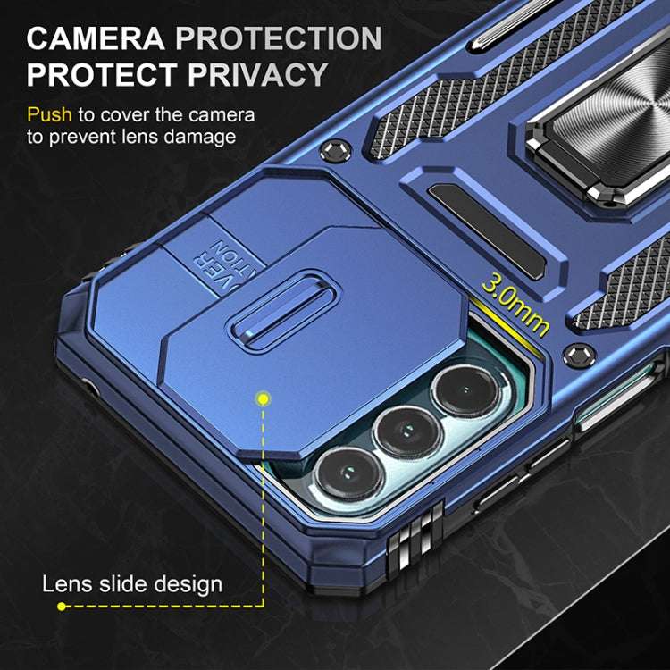 For Motorola Moto G Stylus 5G 2022 Armor PC + TPU Camera Shield Phone Case