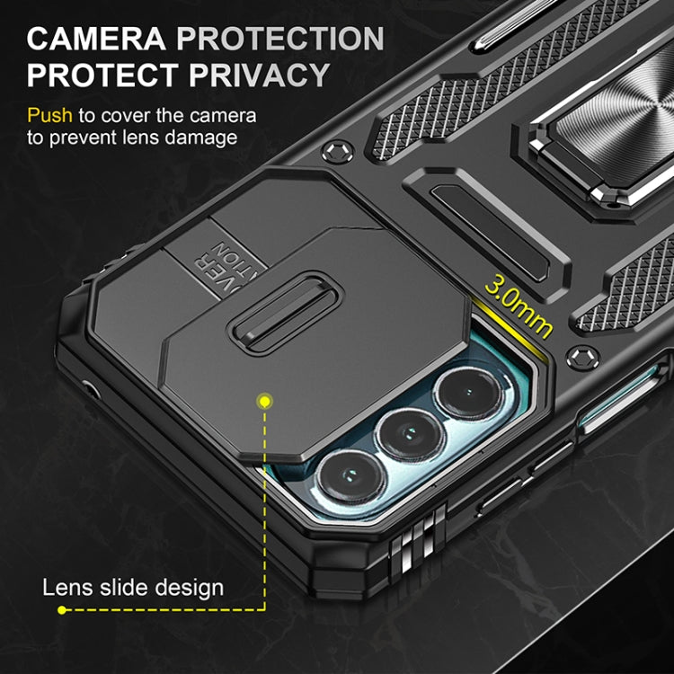 For Motorola Moto G Stylus 5G 2022 Armor PC + TPU Camera Shield Phone Case