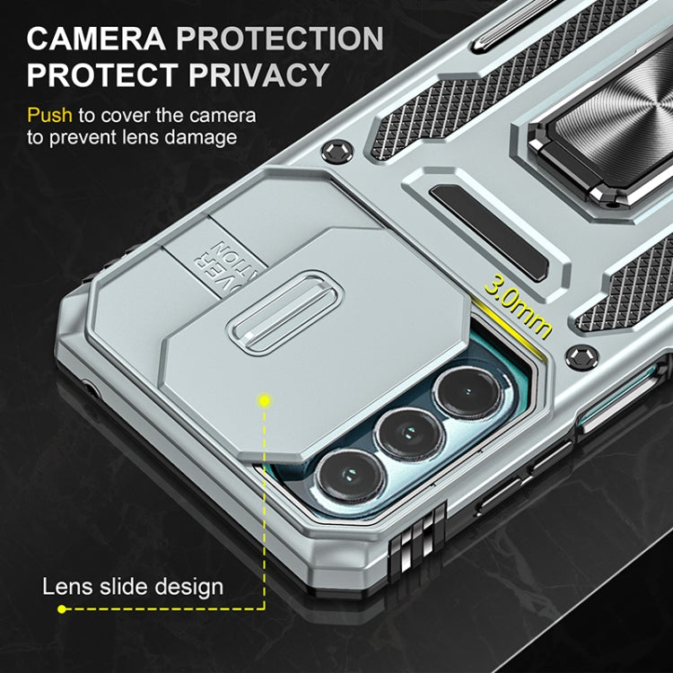 For Motorola Moto G Stylus 5G 2022 Armor PC + TPU Camera Shield Phone Case
