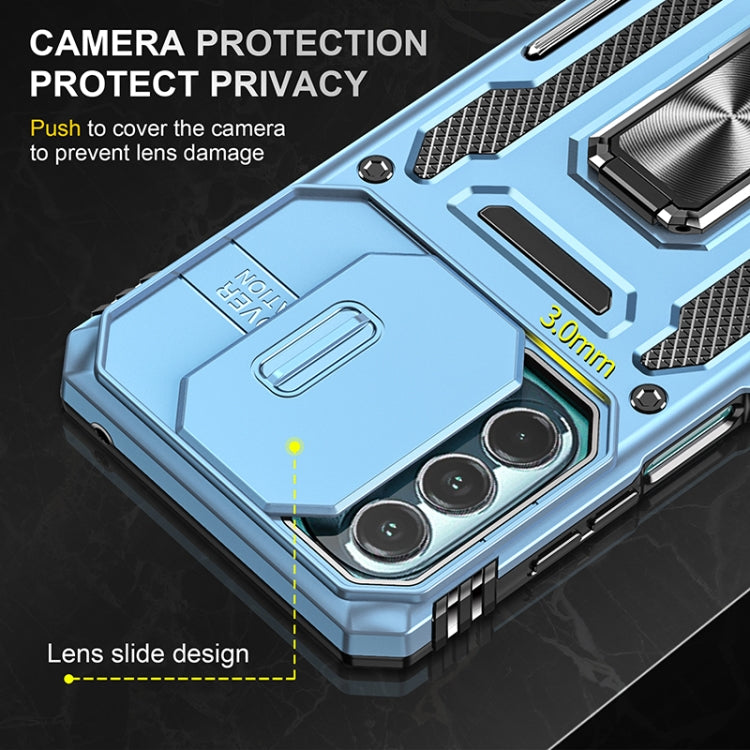 For Motorola Moto G Stylus 5G 2022 Armor PC + TPU Camera Shield Phone Case