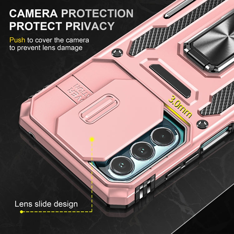 For Motorola Moto G Stylus 5G 2022 Armor PC + TPU Camera Shield Phone Case