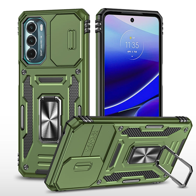 For Motorola Moto G Stylus 5G 2022 Armor PC + TPU Camera Shield Phone Case