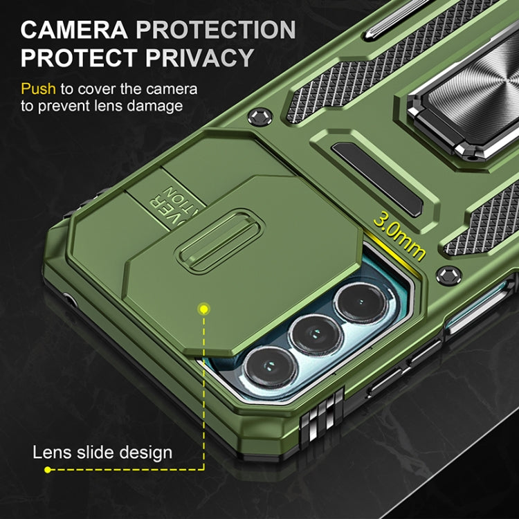 For Motorola Moto G Stylus 5G 2022 Armor PC + TPU Camera Shield Phone Case
