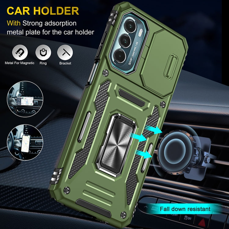 For Motorola Moto G Stylus 5G 2022 Armor PC + TPU Camera Shield Phone Case