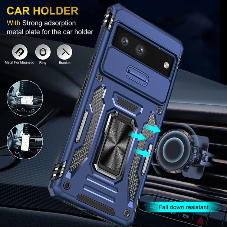 For Google Pixel 7 Armor PC + TPU Camera Shield Phone Case