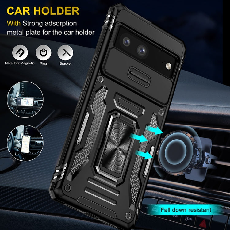 For Google Pixel 7 Armor PC + TPU Camera Shield Phone Case