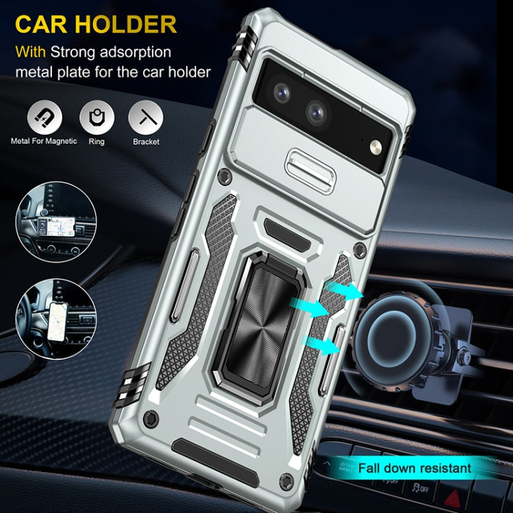 For Google Pixel 7 Armor PC + TPU Camera Shield Phone Case