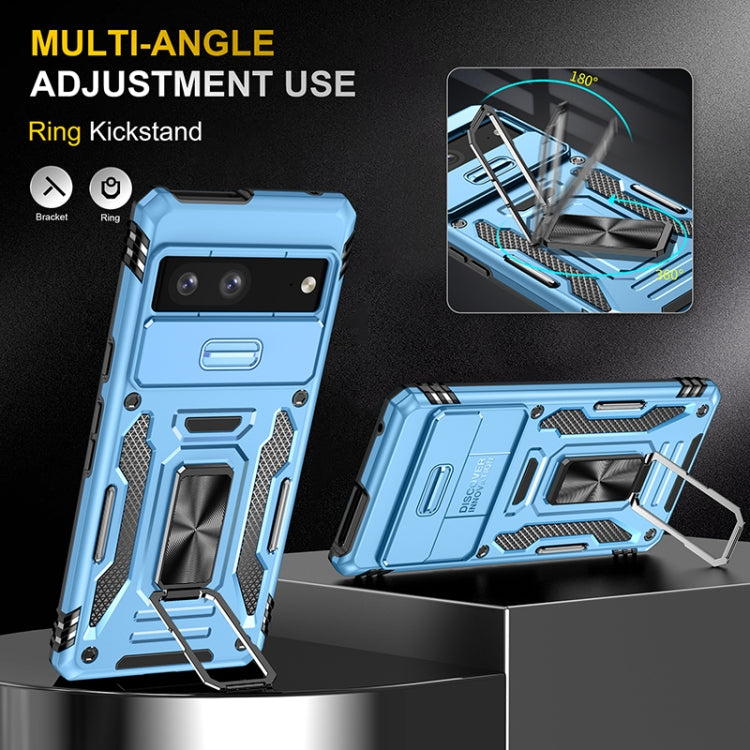 For Google Pixel 7 Armor PC + TPU Camera Shield Phone Case