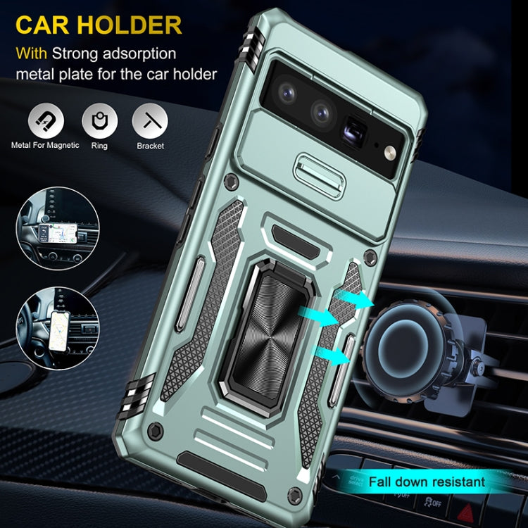 For Google Pixel 7 Pro Armor PC + TPU Camera Shield Phone Case