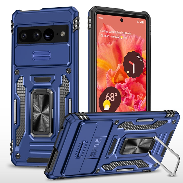 For Google Pixel 7 Pro Armor PC + TPU Camera Shield Phone Case
