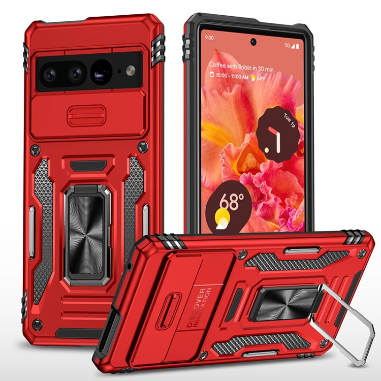 For Google Pixel 7 Pro Armor PC + TPU Camera Shield Phone Case