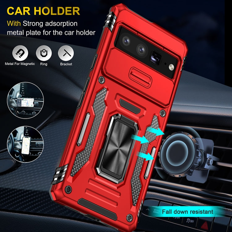 For Google Pixel 7 Pro Armor PC + TPU Camera Shield Phone Case