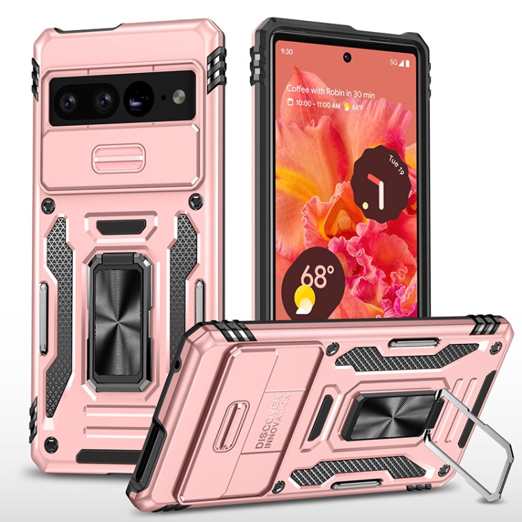 For Google Pixel 7 Pro Armor PC + TPU Camera Shield Phone Case