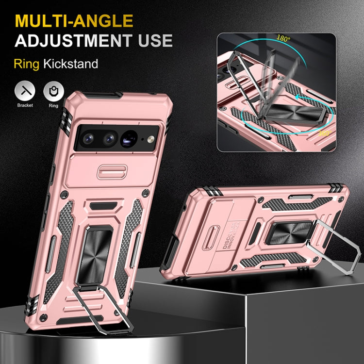 For Google Pixel 7 Pro Armor PC + TPU Camera Shield Phone Case