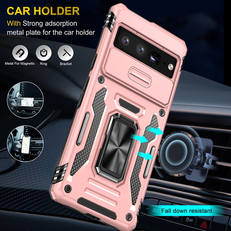 For Google Pixel 7 Pro Armor PC + TPU Camera Shield Phone Case