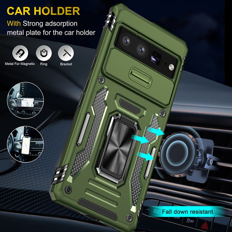 For Google Pixel 7 Pro Armor PC + TPU Camera Shield Phone Case