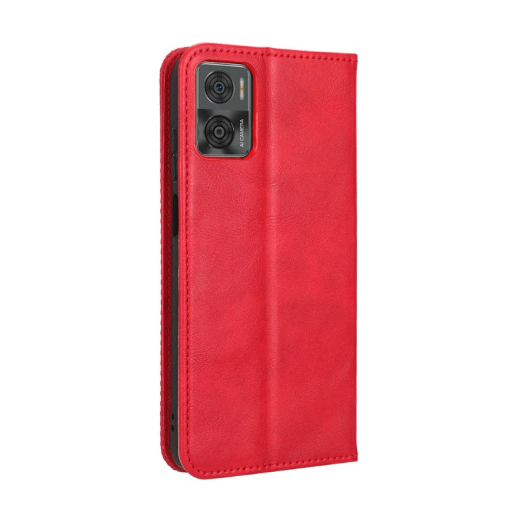 For Motorola Moto E22 / E22i Magnetic Buckle Retro Texture Leather Phone Case