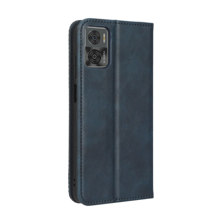 For Motorola Moto E22 / E22i Magnetic Buckle Retro Texture Leather Phone Case