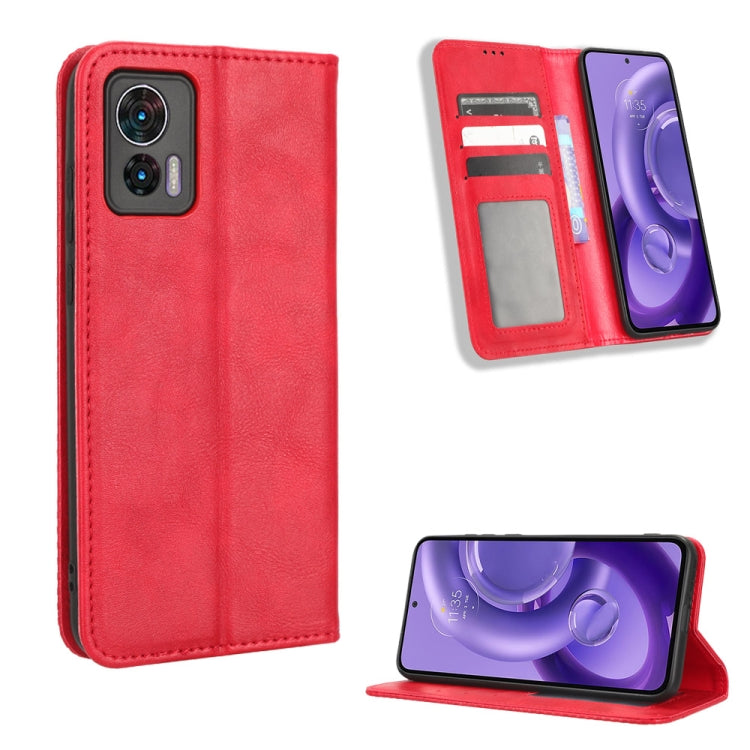 For Motorola Edge 30 Neo / Edge 30 Lite Magnetic Buckle Retro Texture Leather Phone Case