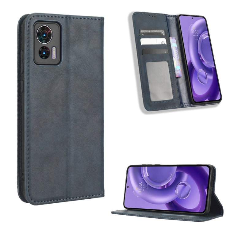 For Motorola Edge 30 Neo / Edge 30 Lite Magnetic Buckle Retro Texture Leather Phone Case