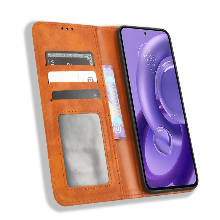 For Motorola Edge 30 Neo / Edge 30 Lite Magnetic Buckle Retro Texture Leather Phone Case