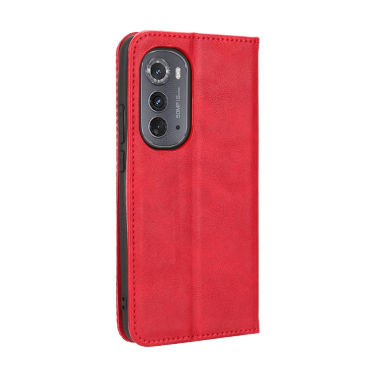 For Motorola Edge 2022 Magnetic Buckle Retro Texture Leather Phone Case