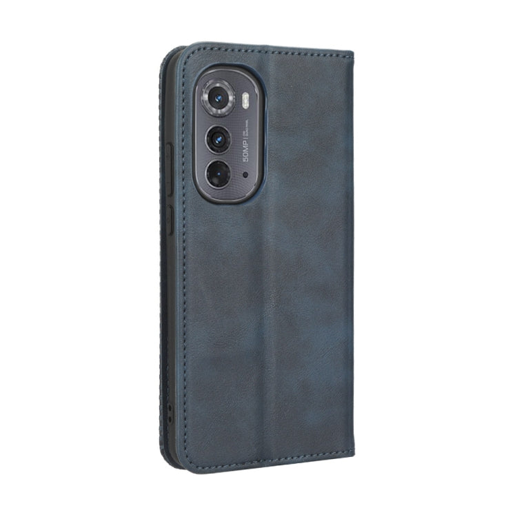 For Motorola Edge 2022 Magnetic Buckle Retro Texture Leather Phone Case