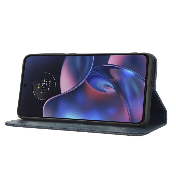 For Motorola Edge 2022 Magnetic Buckle Retro Texture Leather Phone Case