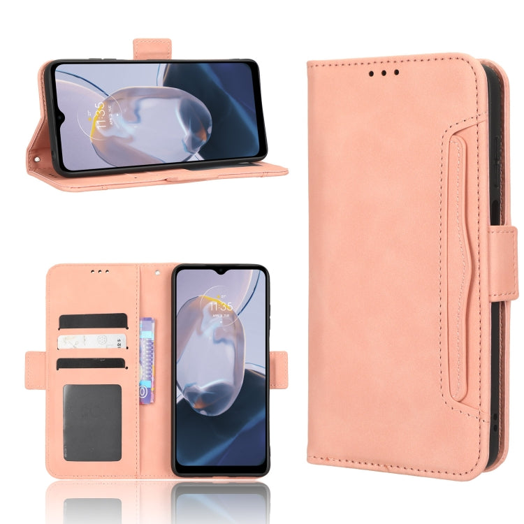 For Motorola Moto E22 / E22i Skin Feel Calf Texture Card Slots Leather Phone Case