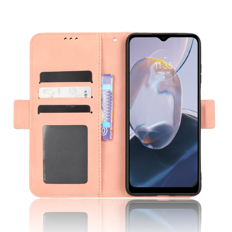 For Motorola Moto E22 / E22i Skin Feel Calf Texture Card Slots Leather Phone Case