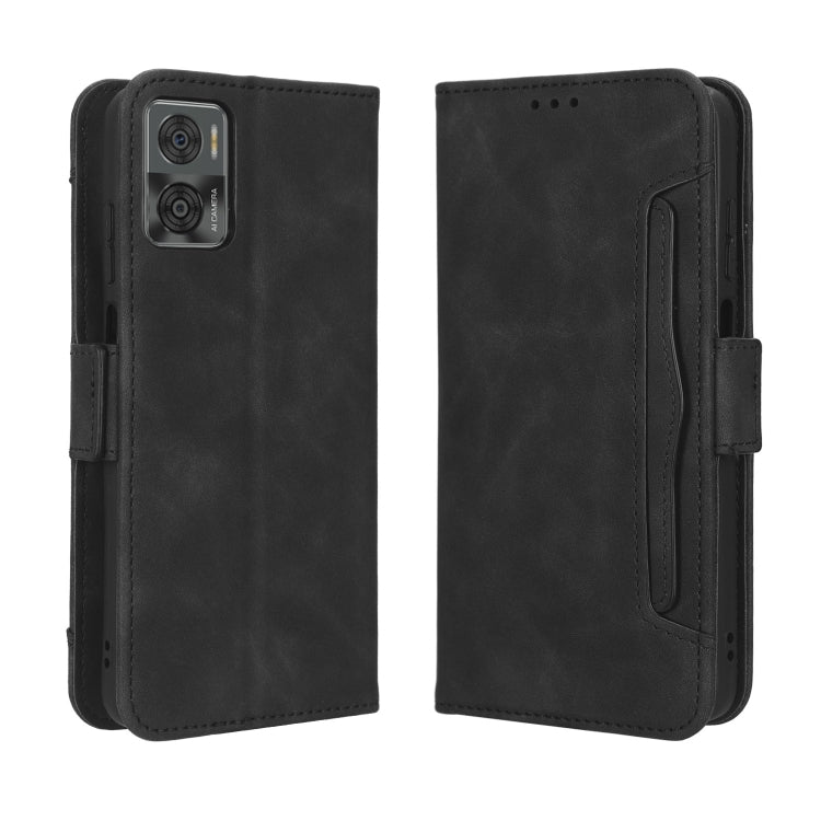 For Motorola Moto E22 / E22i Skin Feel Calf Texture Card Slots Leather Phone Case