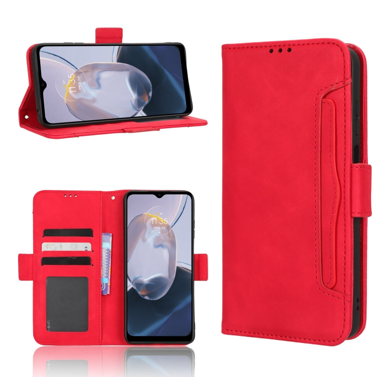 For Motorola Moto E22 / E22i Skin Feel Calf Texture Card Slots Leather Phone Case