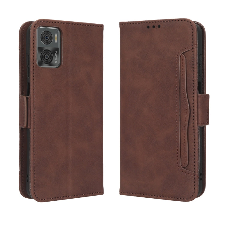 For Motorola Moto E22 / E22i Skin Feel Calf Texture Card Slots Leather Phone Case