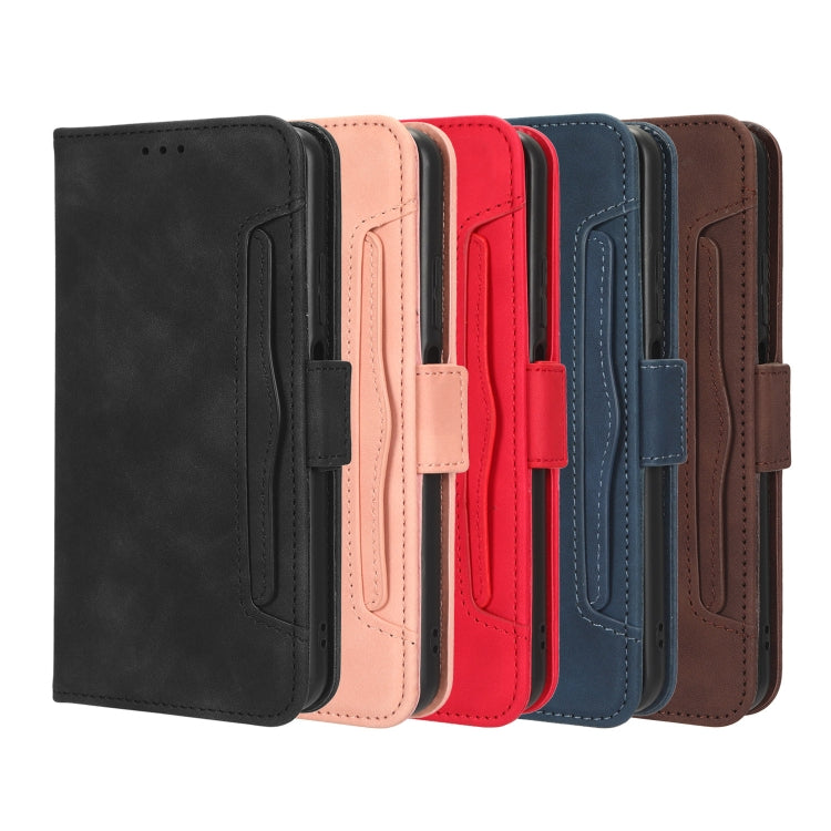 For Motorola Moto E22 / E22i Skin Feel Calf Texture Card Slots Leather Phone Case