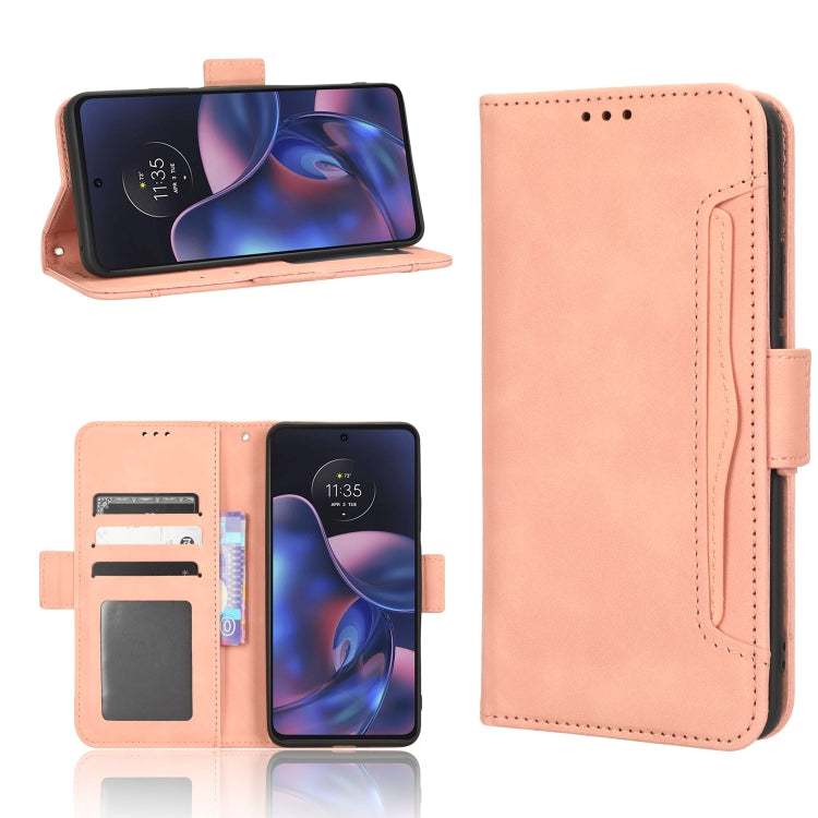 For Motorola Edge 2022 Skin Feel Calf Texture Card Slots Leather Phone Case