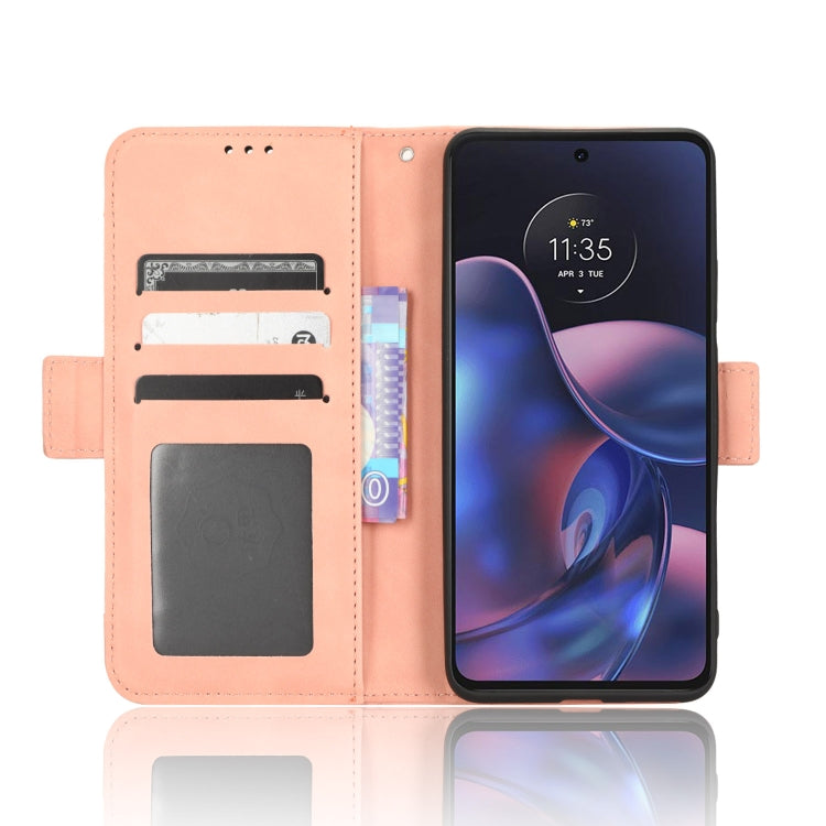 For Motorola Edge 2022 Skin Feel Calf Texture Card Slots Leather Phone Case
