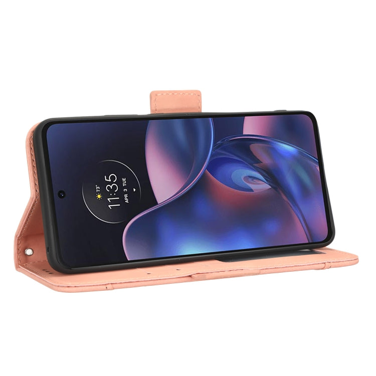 For Motorola Edge 2022 Skin Feel Calf Texture Card Slots Leather Phone Case