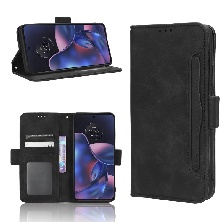 For Motorola Edge 2022 Skin Feel Calf Texture Card Slots Leather Phone Case
