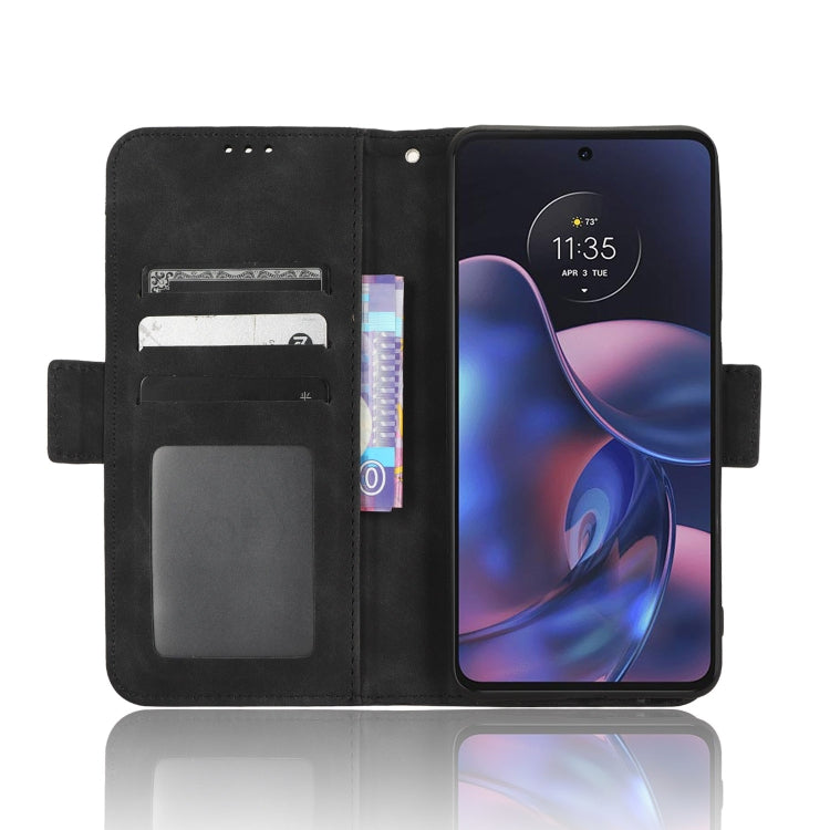 For Motorola Edge 2022 Skin Feel Calf Texture Card Slots Leather Phone Case