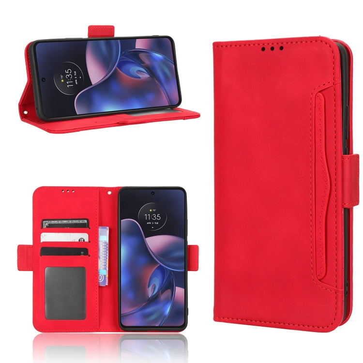 For Motorola Edge 2022 Skin Feel Calf Texture Card Slots Leather Phone Case