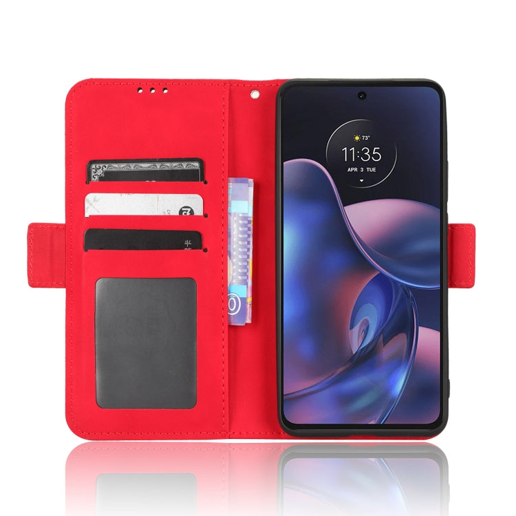 For Motorola Edge 2022 Skin Feel Calf Texture Card Slots Leather Phone Case