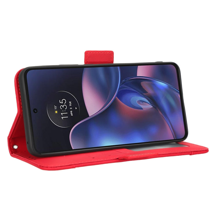 For Motorola Edge 2022 Skin Feel Calf Texture Card Slots Leather Phone Case