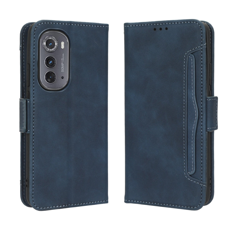 For Motorola Edge 2022 Skin Feel Calf Texture Card Slots Leather Phone Case