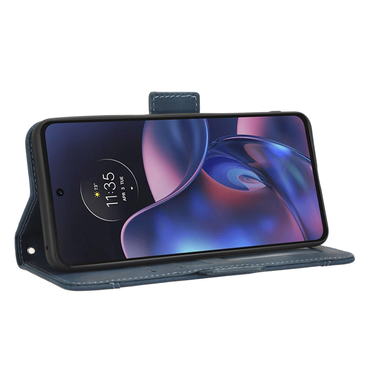 For Motorola Edge 2022 Skin Feel Calf Texture Card Slots Leather Phone Case